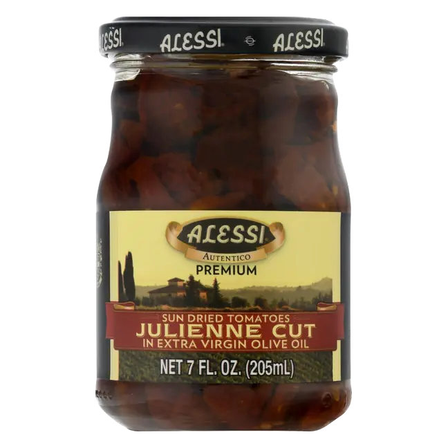 Alessi Julienne Cut Sun Dried Tomatoes in Extra Virgin Olive Oil
