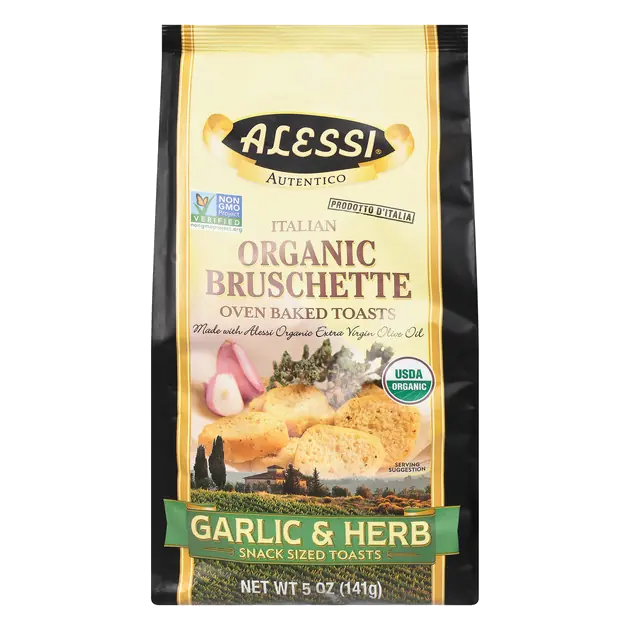 Alessi Organic Italian Garlic & Herb Bruschette 5 oz