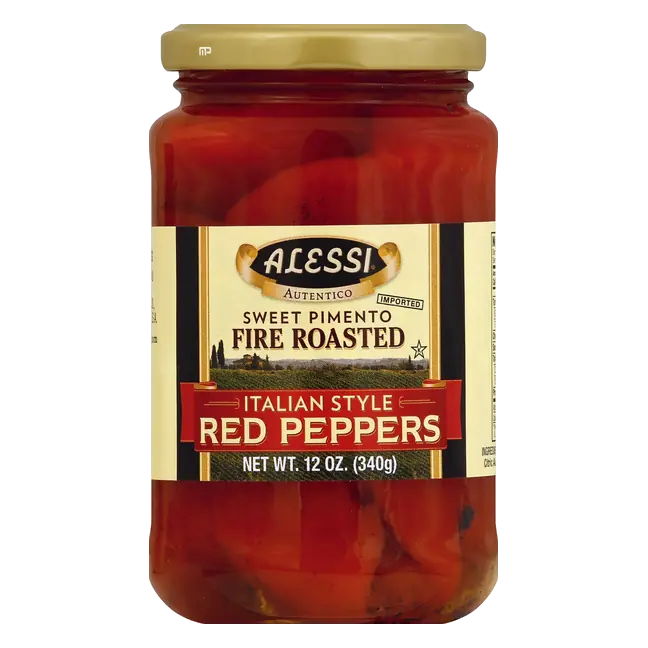 Alessi Sweet Pimento Fire Roasted Italian Style Red Peppers