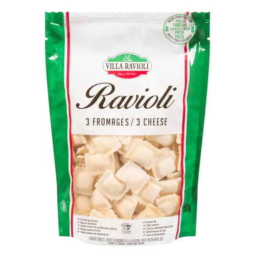 Villa Ravioli Frozen Fresh Pasta Three Cheese 700 g