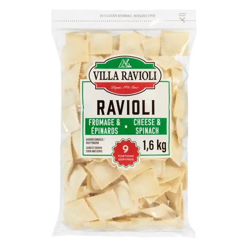 Frozen Pasta Ravioli Stuffed With Ricotta And Spinach 1.6 kg