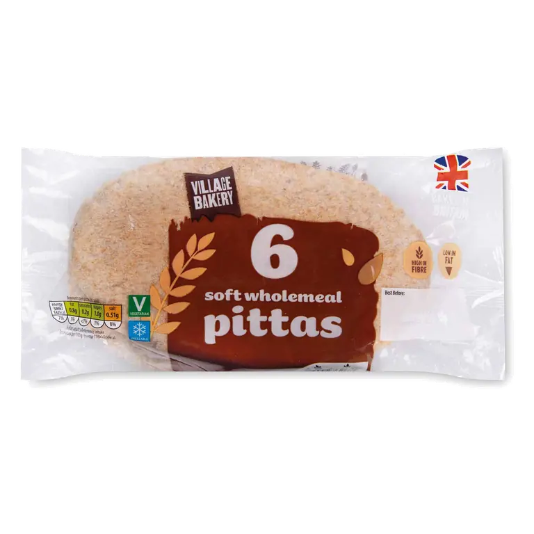 Wholemeal Pittas 6 Pack