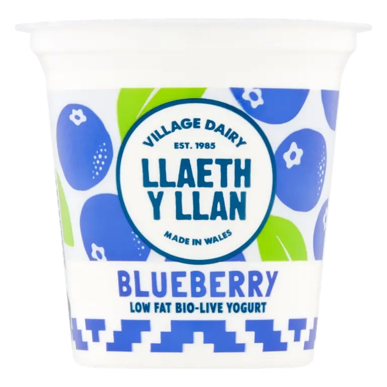 Llaeth Y Llan Blueberry Low Fat Bio-Live Yogurt
