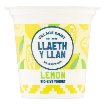 Llaeth Y Llan Lemon Low Fat Yogurt Single