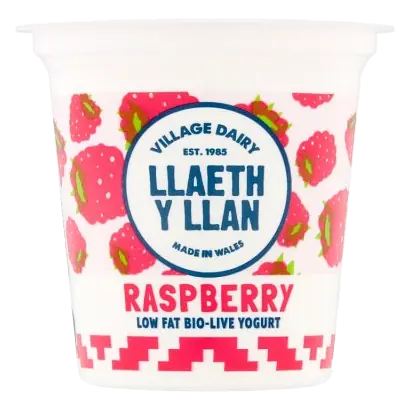 Llaeth Y Llan Raspberry Low Fat Yogurt Single