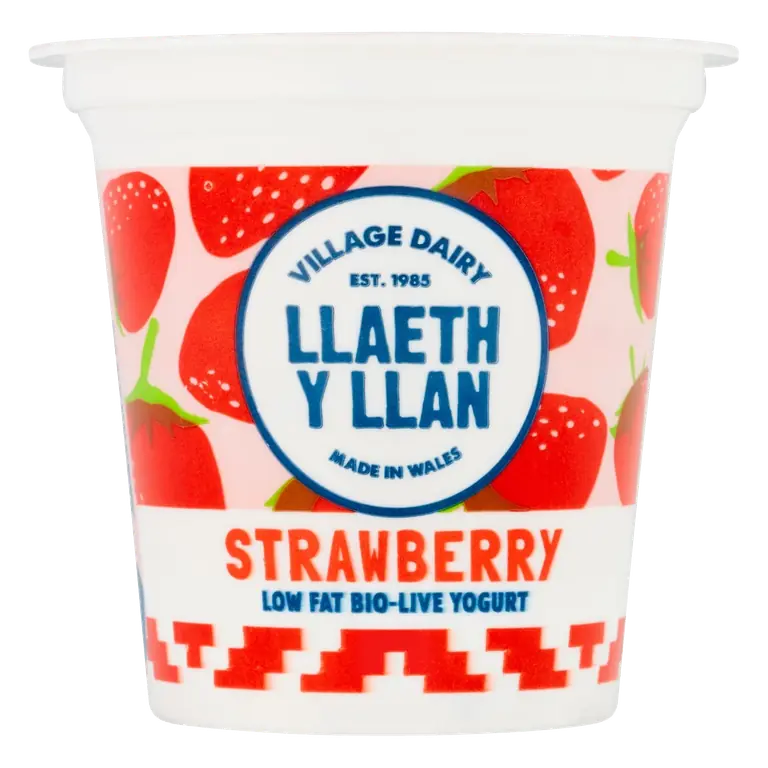 Llaeth Y Llan Strawberry Yogurt