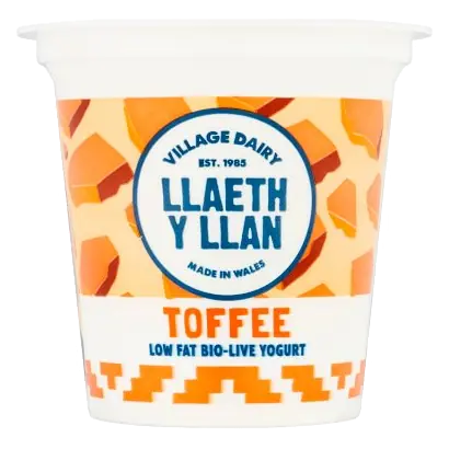 Llaeth Y Llan Toffee Low Fat Yogurt Single
