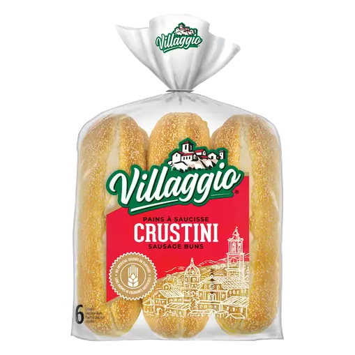 Crustini Sausage Buns 6 Pack 408 g