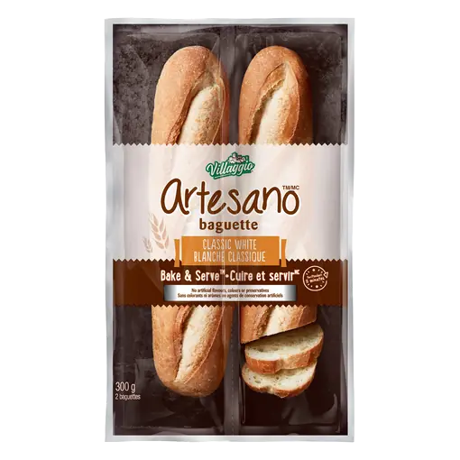 Artesano Baguettes Classic White 2 Count 300 g