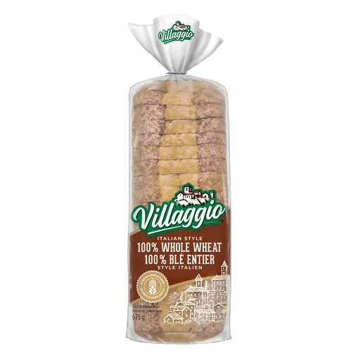 Bread Italian Style Thick Slice 100% Whole Wheat 675 g