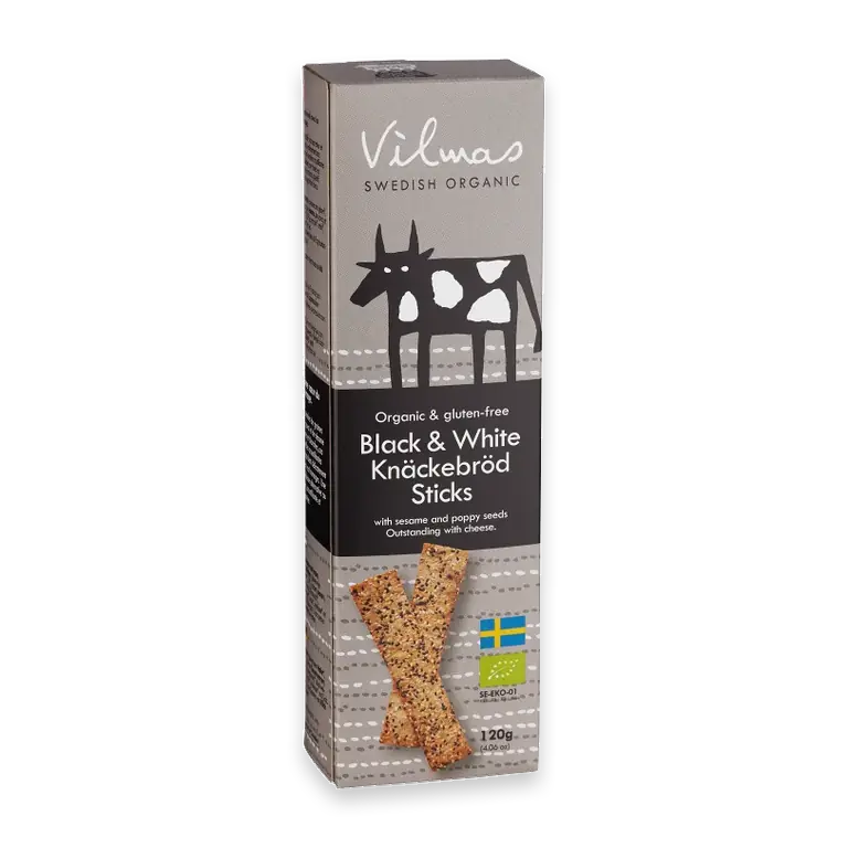 Svart & vit knäckesticks Ekologisk 120g