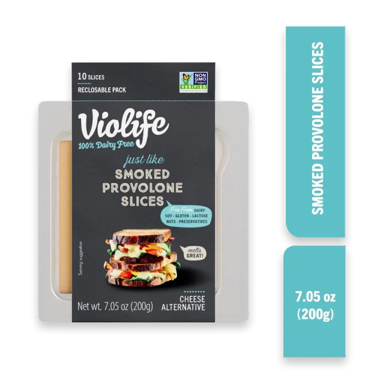 Just Like Smoked Provolone Slices, Dairy-Free Vegan