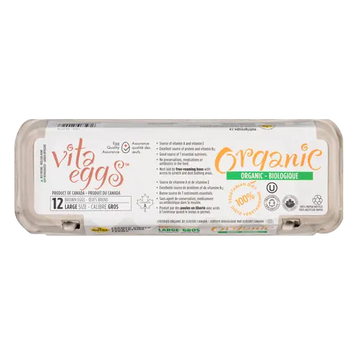 Organic Eggs Large 12 Count