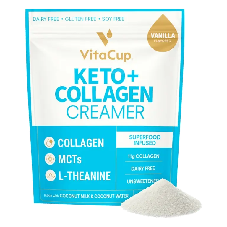 VitaCup Keto + Collagen Vanilla Coffee Creamer w/ MCT & Collagen