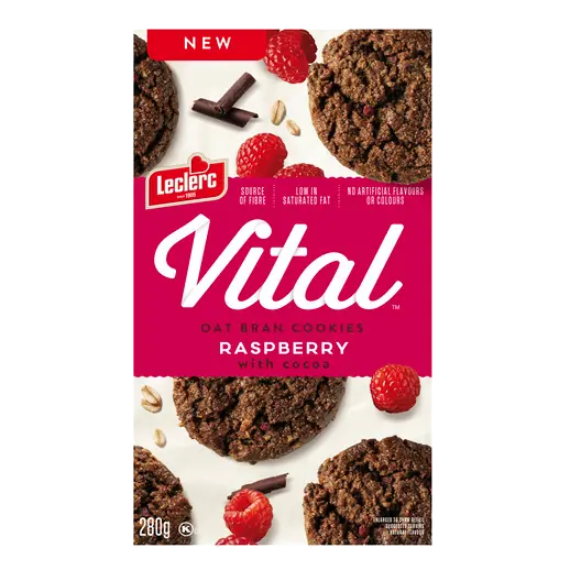 Cocoa Oat Bran Cookie Raspberry 280 g