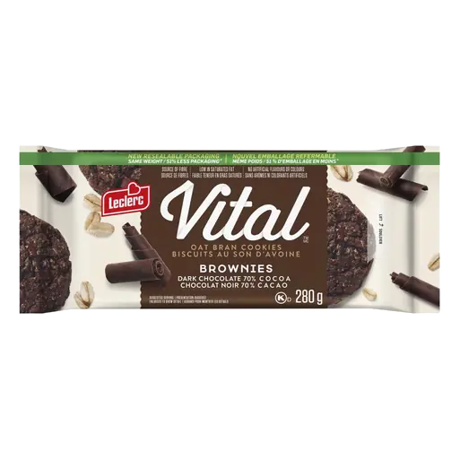 Leclerc Vital Cookies Oat Bran Brownies 280 g