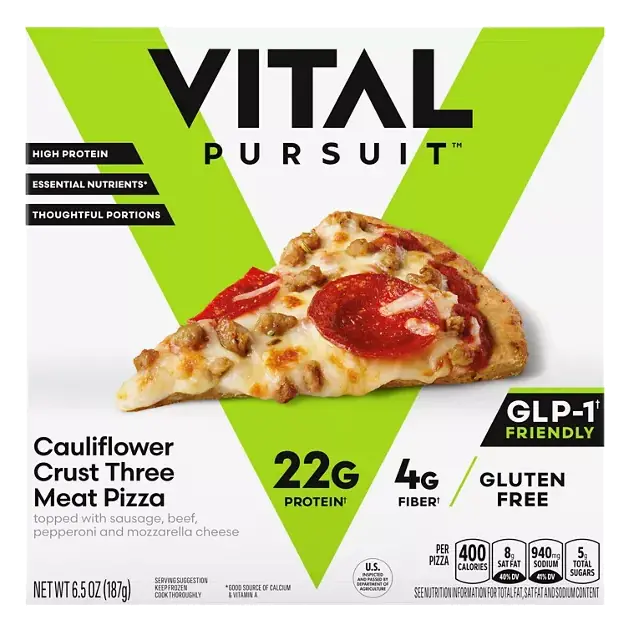 LIFE CUISINE Frozen Meal Three Meat Pizza