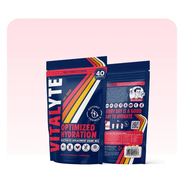 Vitalyte Electrolyte Powder Drink Mix, Isotonic Electrolyte Hydration Mix, Gluten Free Post Workout Powder Mix, Pack of 1, 35 oz., Fruit Punch Flavor