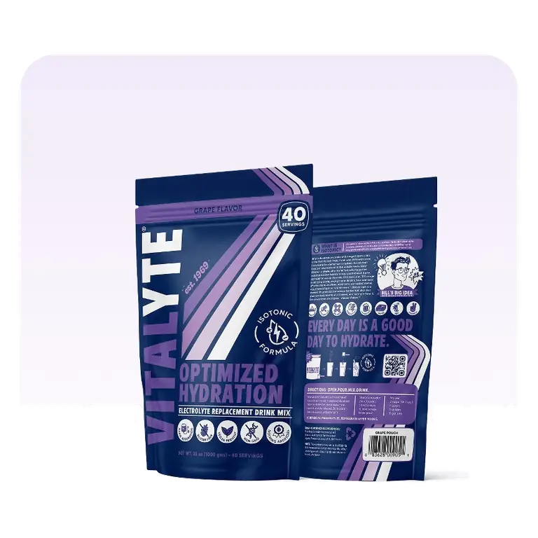 Vitalyte Electrolyte Powder Drink Mix, Isotonic Electrolyte Hydration Mix, Gluten Free Post Workout Powder Mix, Pack of 1, 35 oz., Grape Flavor