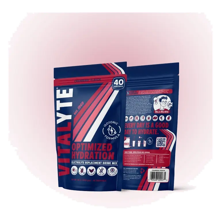 Vitalyte Electrolyte Powder Drink Mix, Isotonic Electrolyte Hydration Mix, Gluten Free Post Workout Powder Mix, 1 Pack, 35 oz, Cranberry Frost Flavor