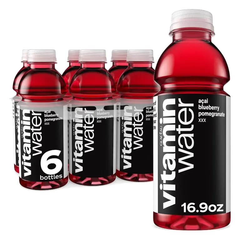 vitaminwater xxx açai- blueberry-pomegranate, 6pk/16.9 fl oz Bottles