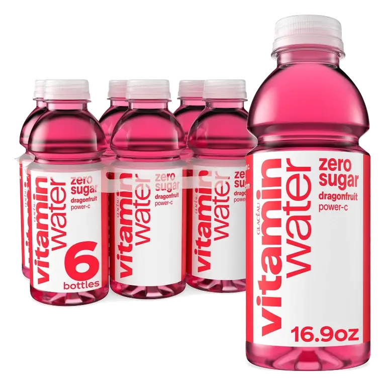Vitamin Water Zero Sugar Dragon Fruit Power C Flavored Water, 6pk/16.9 fl oz Bottles