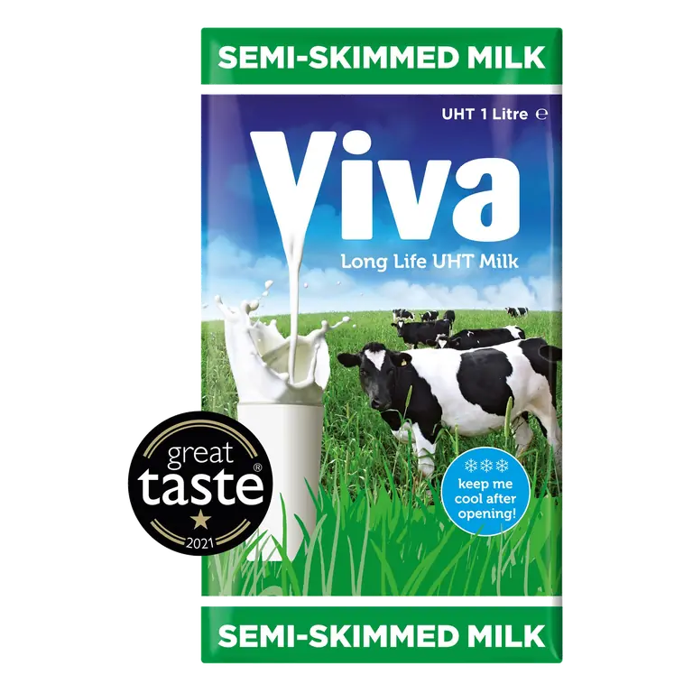 Viva Semi-Skimmed Long-Life Milk 1L