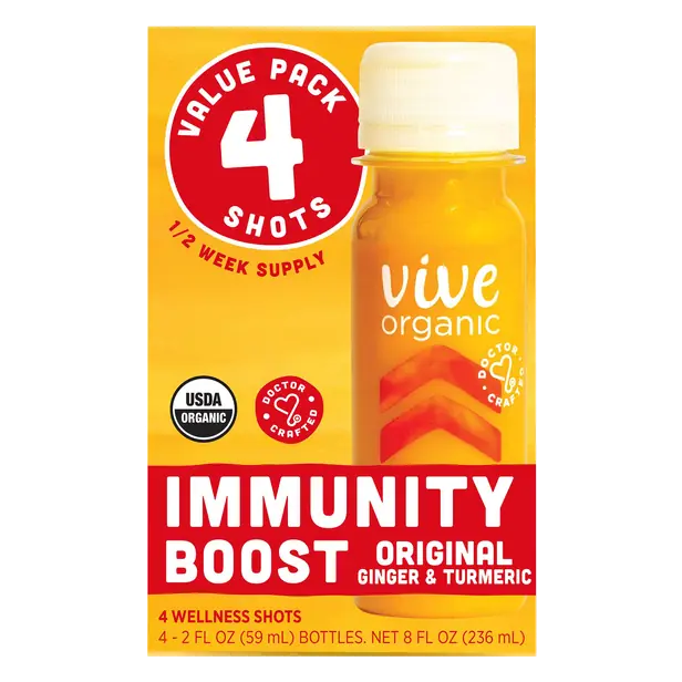 Original Ginger Turmeric Immunity Boost Wellness Shot - 4 pk