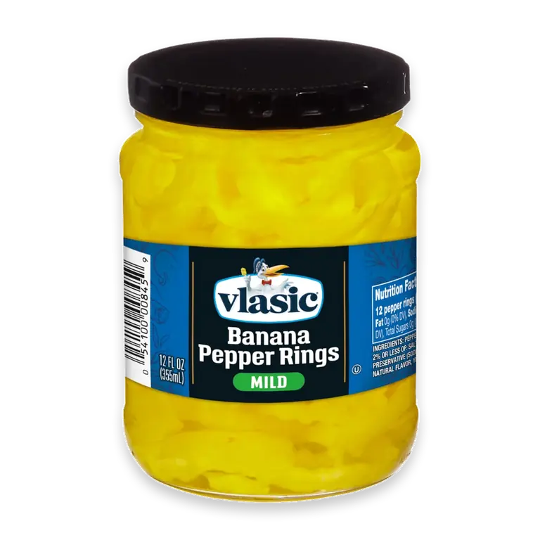 Mild Banana Pepper Rings, Keto Friendly