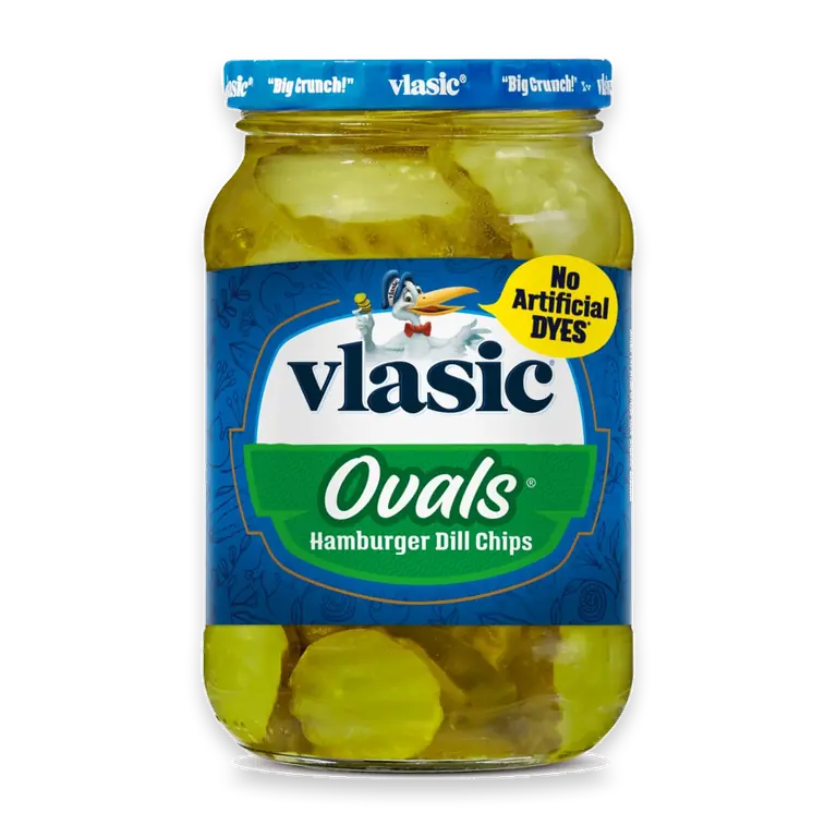 Ovals Hamburger Dill Pickle Chips, Keto Friendly