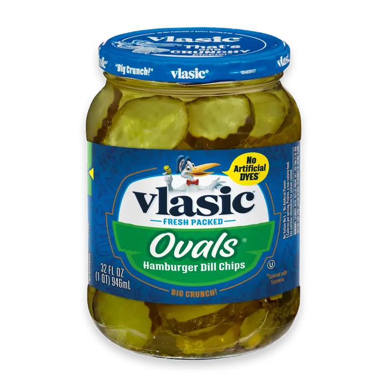 Ovals Hamburger Dill Pickle Chips