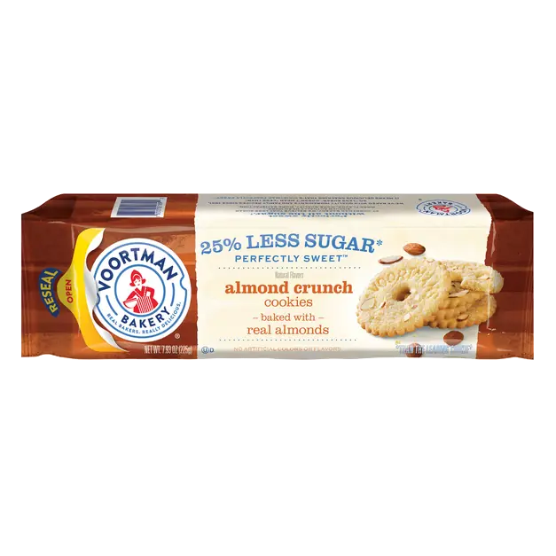 25% Less Sugar Almond Crunch Cookies