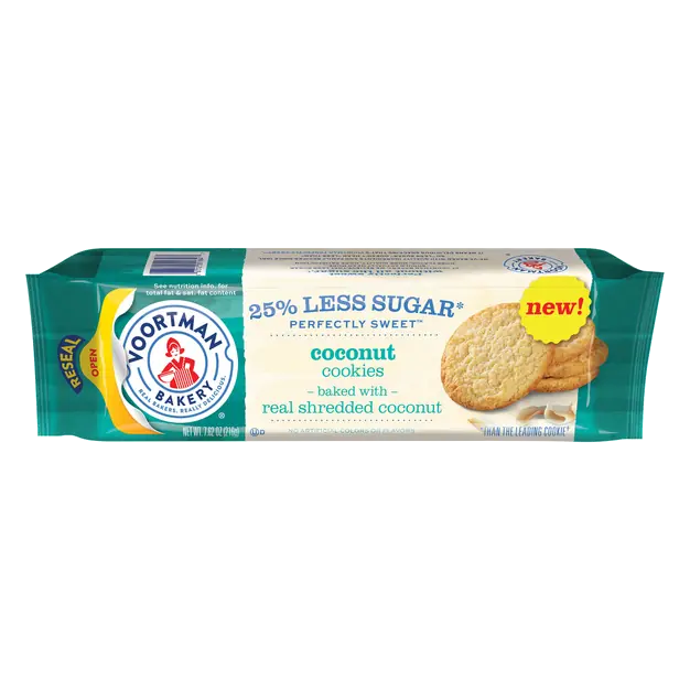 25% Less Sugar Coconut Cookies