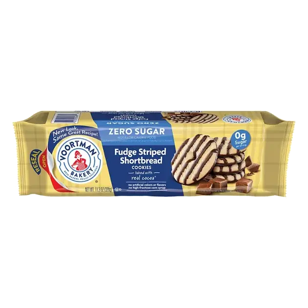 Cookies, Zero Sugar, Fudge Striped Shortbread