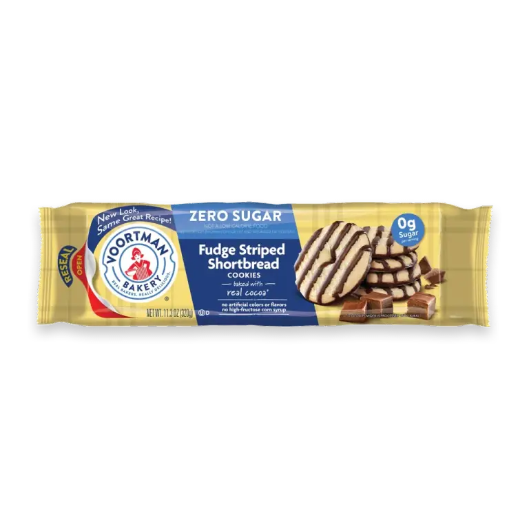 Bakery Zero Sugar Fudge Striped Shortbread Cookies