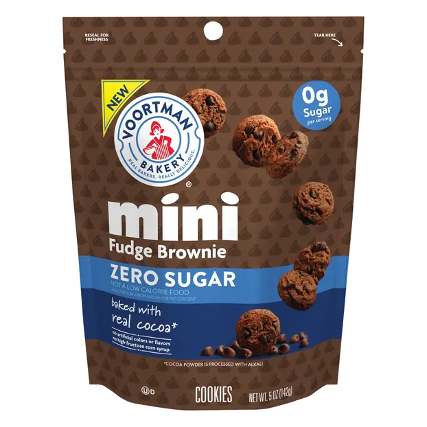 Bakery Zero Sugar Mini Fudge Brownie Chocolate Chip Cookies
