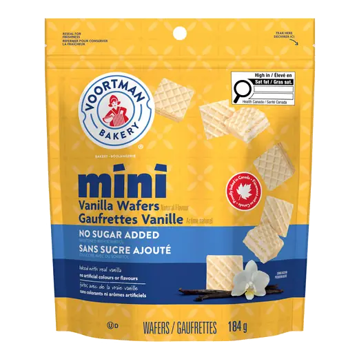 No Sugar Added Mini Wafers Vanilla 184 g