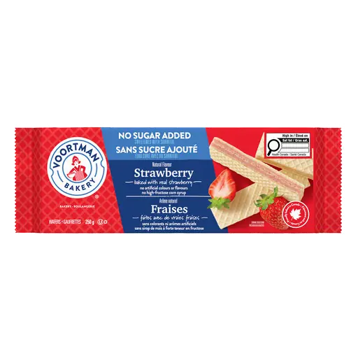 Wafer No Sugar Added Strawberry 250 g
