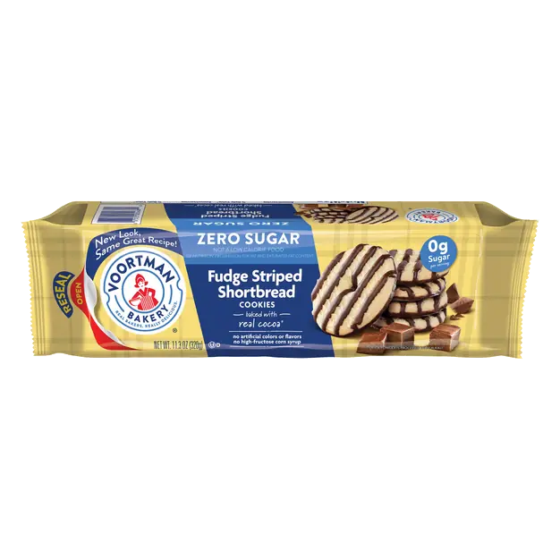 Zero Sugar Fudge Striped Shortbread Cookies