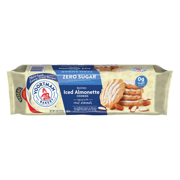 Zero Sugar Iced Almonette Cookies