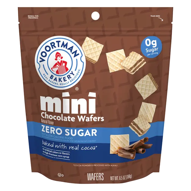 Zero Sugar Mini Chocolate Wafer Cookies