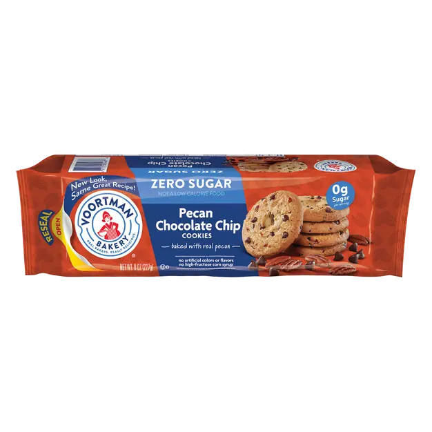 Zero Sugar Pecan Chocolate Chip Cookies
