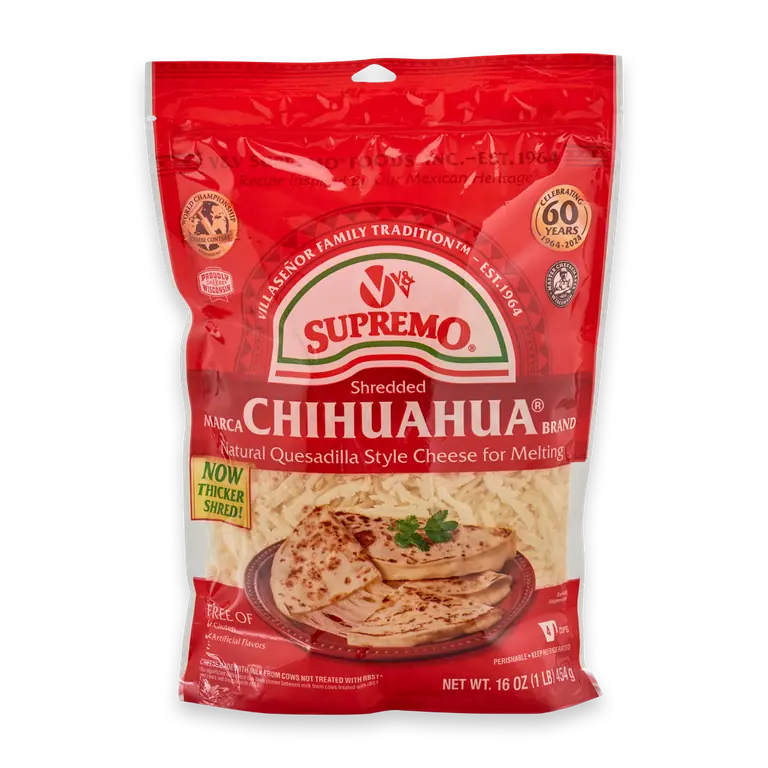 o Chihuahua Queso Quesadilla Mexican Shredded Cheese