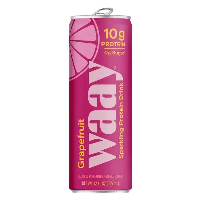 Waay Sparkling 10g Protein Clear Whey + Collagen, 0g Sugar Drink - Grapefruit - 12oz