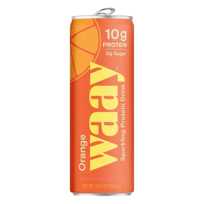 Waay Sparkling 10g Protein Clear Whey + Collagen, 0g Sugar Drink - Orange - 12oz