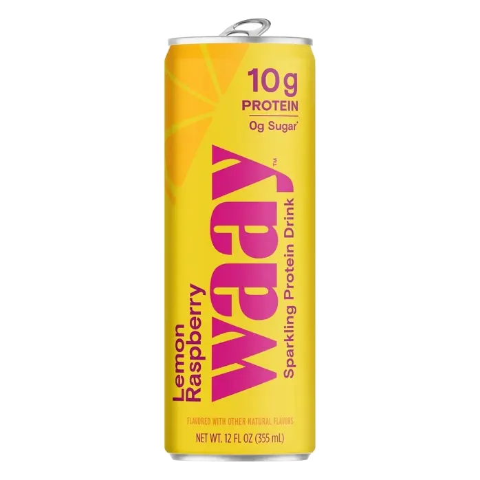 Waay Sparkling 10g Protein Clear Whey + Collagen, 0g Sugar Drink - Lemon Raspberry - 12oz
