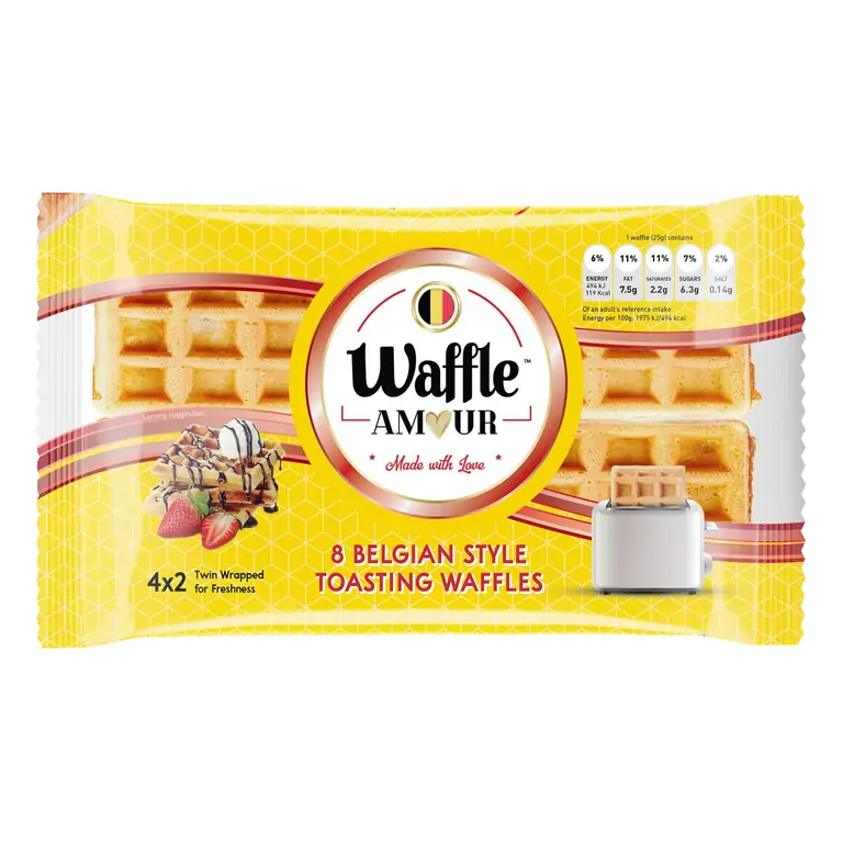 Belgian Style Toasting Waffles x8