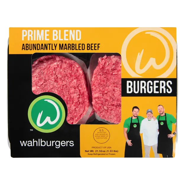Prime Blend Ground Beef Burgers - 4 ct Fresh