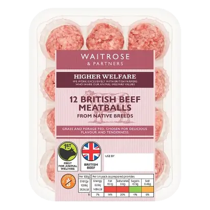 12 British Beef Meatballs