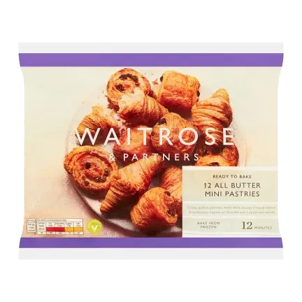 12 Frozen Mini French Butter Pastries